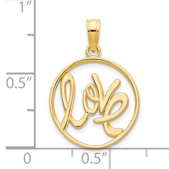 Dije Love en Oro de 14k