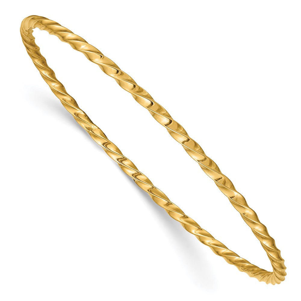 Brazalete Slip-on Torcido en Oro Amarillo de 14k de 2.5mm