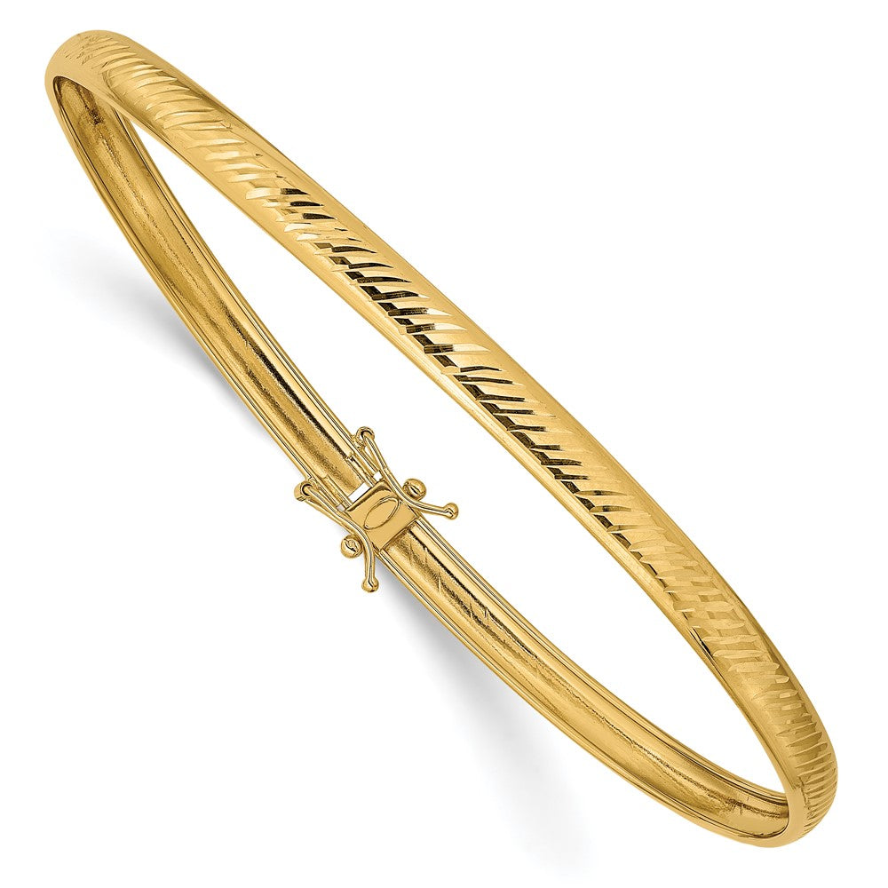 Brazalete Flexible D/C Pulido de Oro Amarillo de 14k