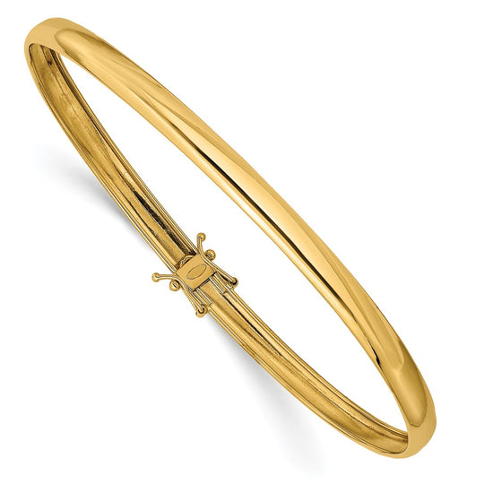 Brazalete Flexible Pulido de Oro Amarillo de 14k