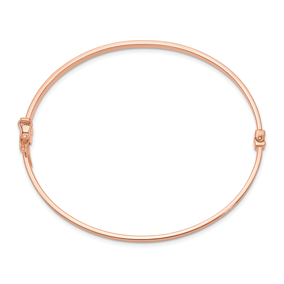 Brazalete Bangle Hingido Pulido en Oro Rosa 14K