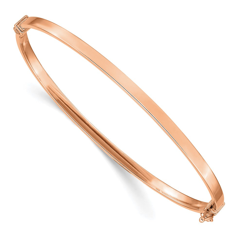 Brazalete Bangle Hingido Pulido en Oro Rosa 14K