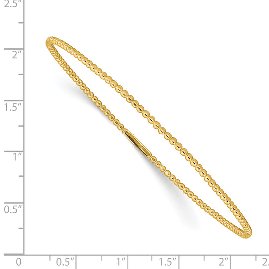 Brazalete sin Cordones con Cuentas en Oro Amarillo de 14k