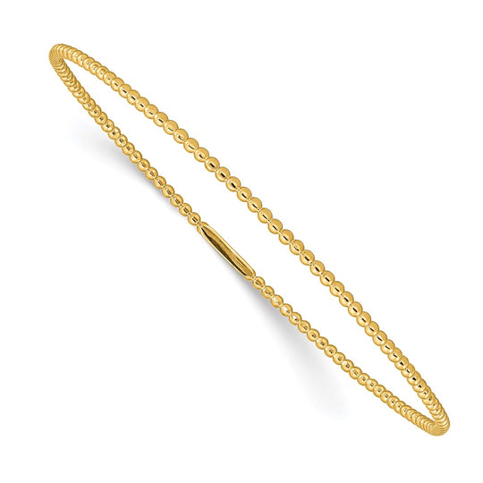 Brazalete sin Cordones con Cuentas en Oro Amarillo de 14k