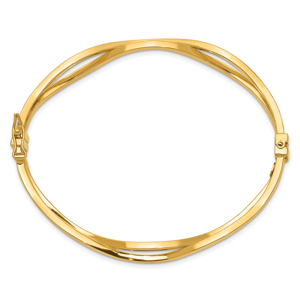 Brazalete Bangle con Bisagra 14K Oro Amarillo