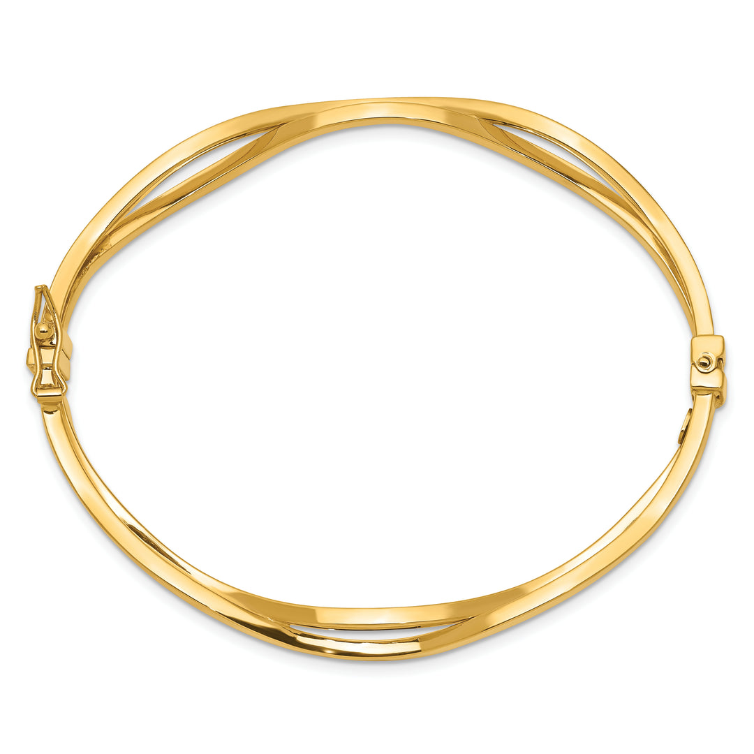 Brazalete Bangle con Bisagra 14K Oro Amarillo