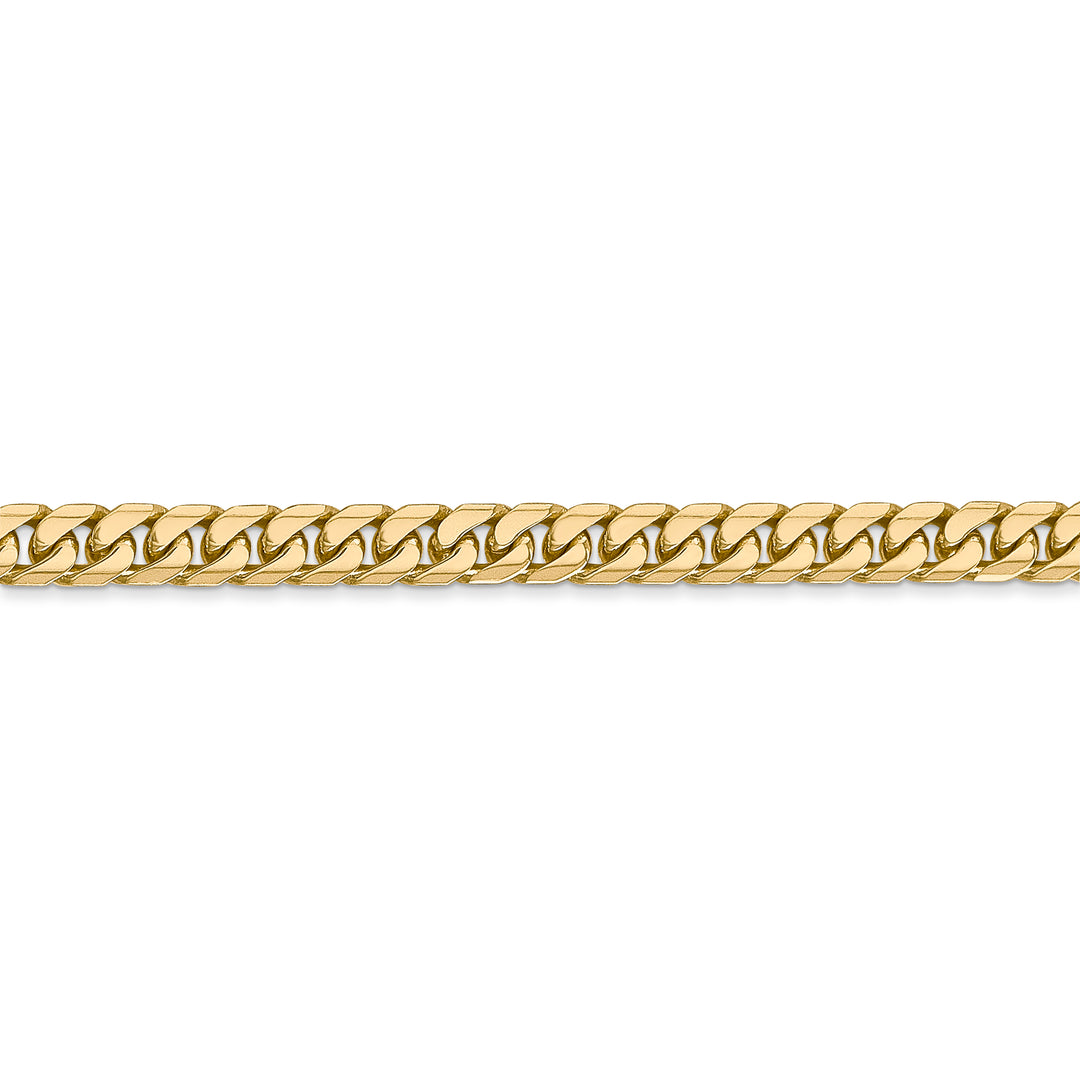 Cadena Cubana Miami Sólida de 4.3 mm en Oro Amarillo de 14k