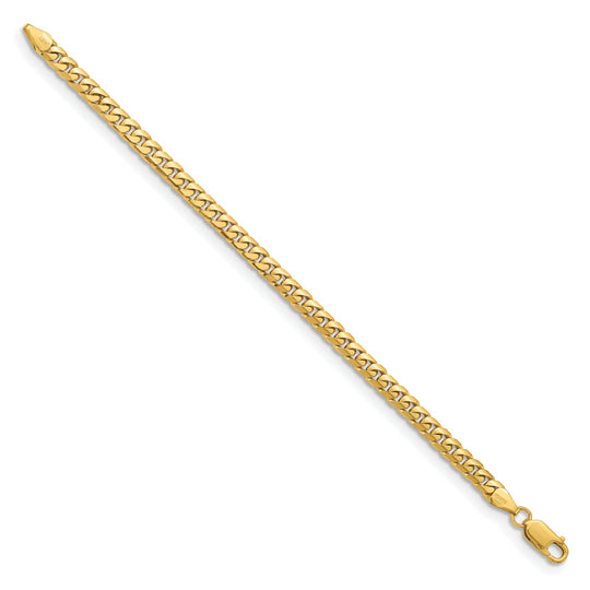 Pulsera de Eslabones Cuban Miami Sólidos 14K, 8 pulgadas, 5 mm, con Cierre de Langosta