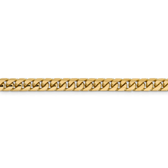 Cadena Cubana Miami Sólida de 5.5 mm Oro Amarillo de 14k