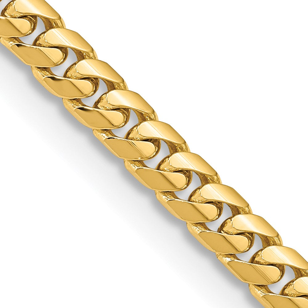 Cadena Cubana Miami Sólida de 5.5 mm Oro Amarillo de 14k