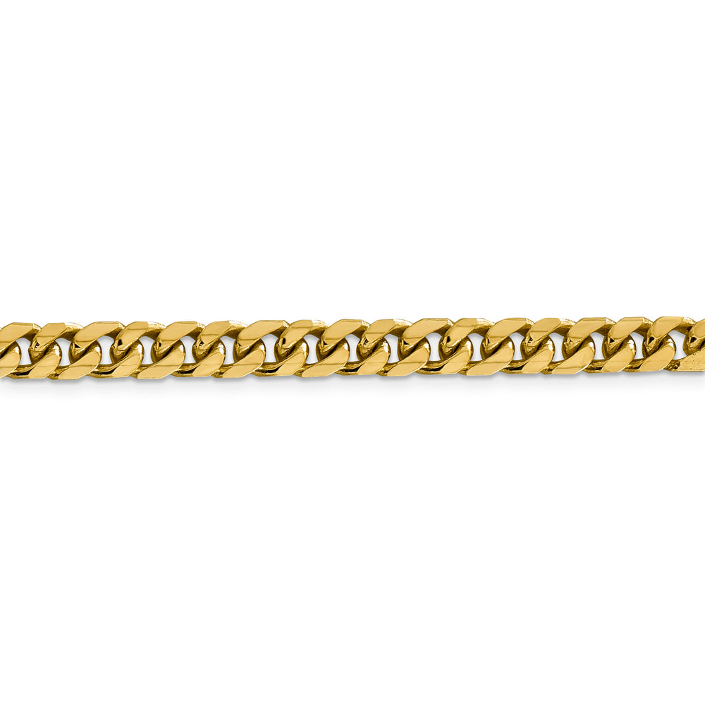 Cadena Cubana Miami Sólida de 6.25 mm en Oro Amarillo de 14k