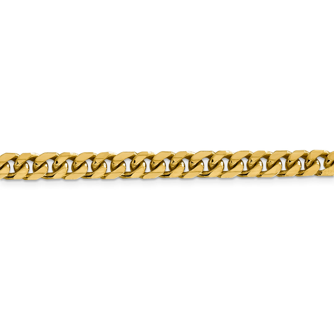 Cadena Cubana Miami Sólida de 6.25 mm en Oro Amarillo de 14k