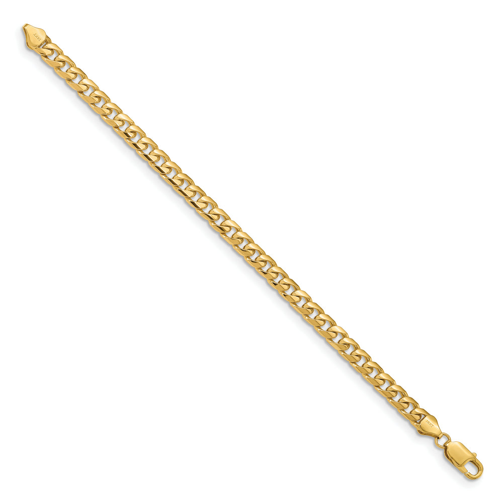 Pulsera de Eslabones Cuban Miami Sólidos 14K, 8.5 pulgadas, 6.25 mm, con Cierre de Langosta