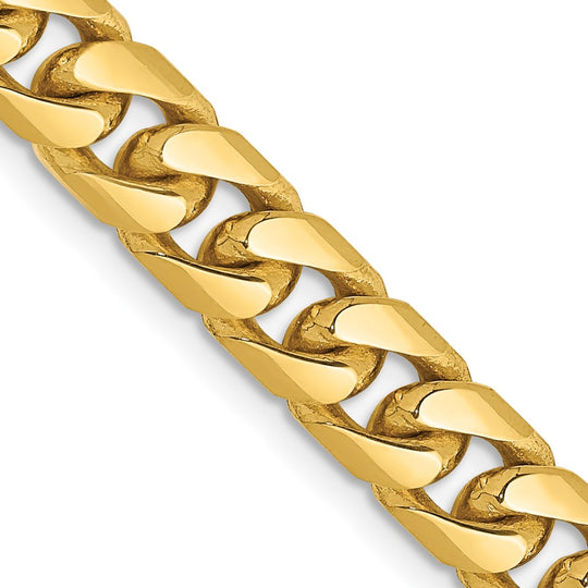 Cadena Cubana Miami Sólida de 6.25 mm en Oro Amarillo de 14k