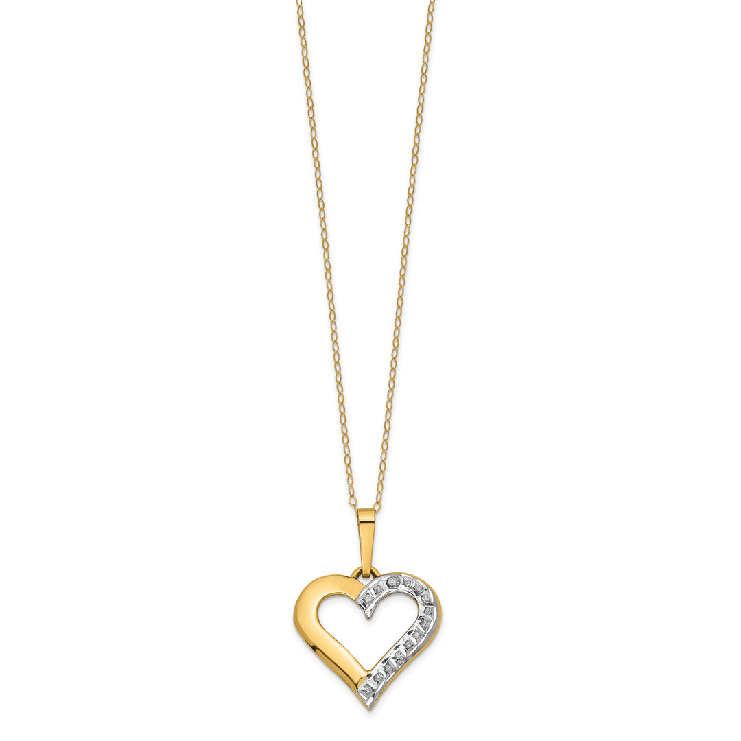 Collar de Corazón Fascinación con Diamantes en Oro de 14k