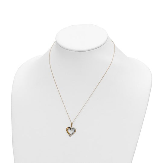 Collar de Corazón Fascinación con Diamantes en Oro de 14k