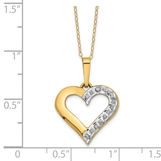 Collar de Corazón Fascinación con Diamantes en Oro de 14k