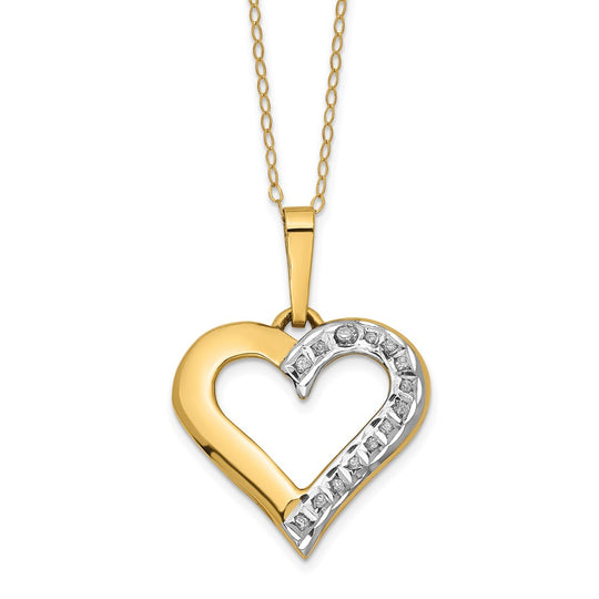 Collar de Corazón Fascinación con Diamantes en Oro de 14k