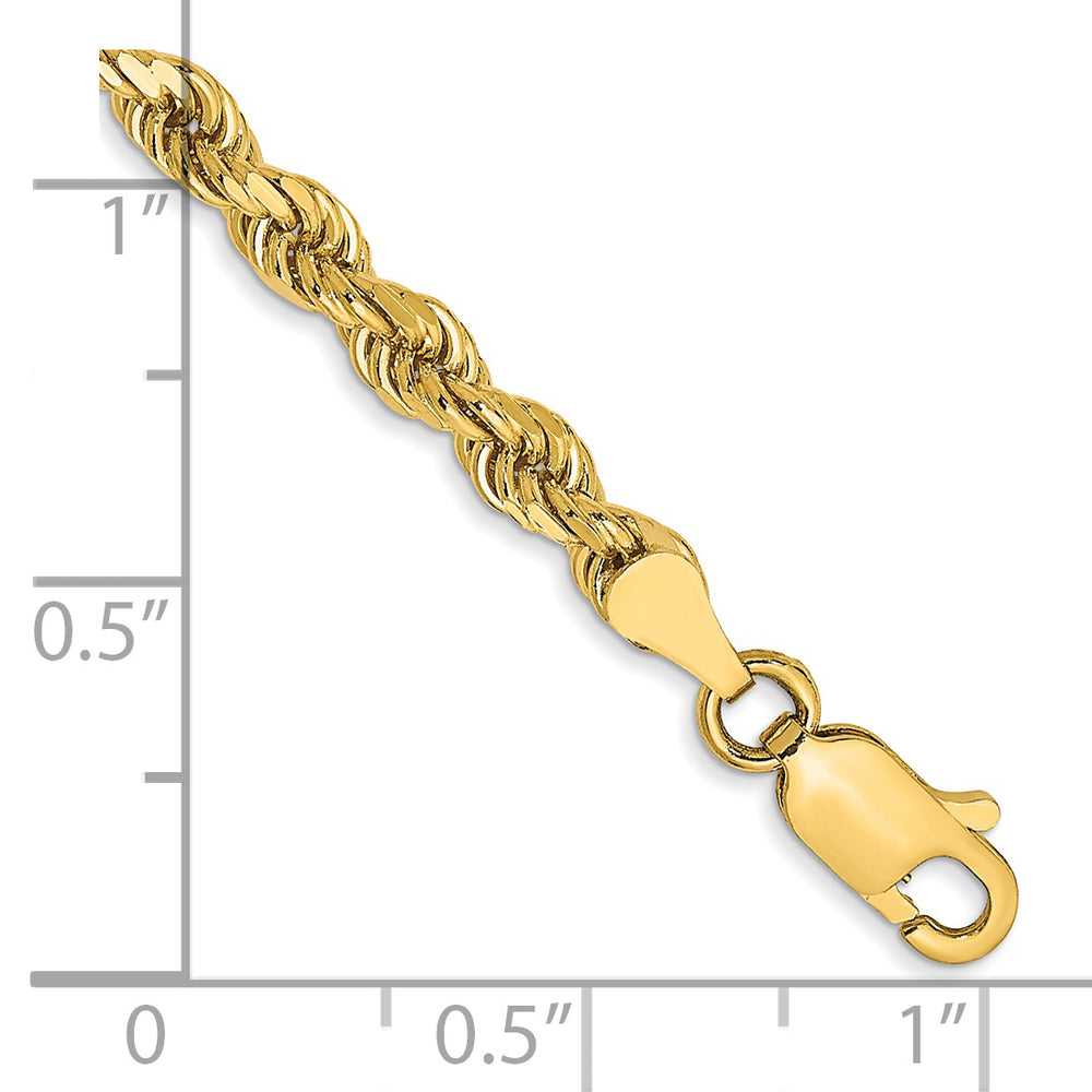 Pulsera de cuerda D/C semisólida de 14k y 3,5 mm