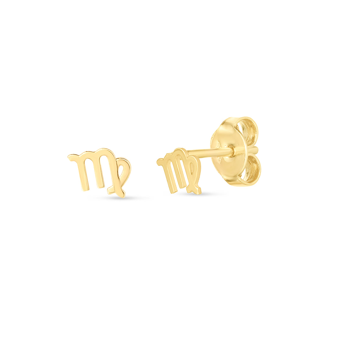 Aretes Virgo en Oro Amarillo de 14k