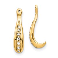 Aretes en Oro Amarillo de 14k con Diamantes