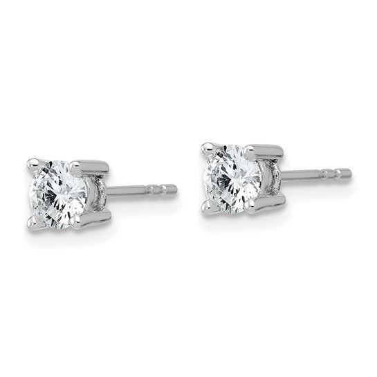 Aretes Stud de Oro Blanco de 14k con 7/8 Quilates de Diamantes Cultivados en Laboratorio