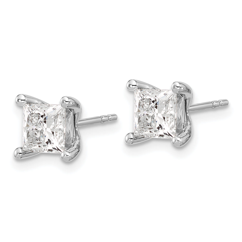 Aretes Stud de Oro Blanco de 14k con 2 Quilates de Diamantes Cultivados en Laboratorio Certificados