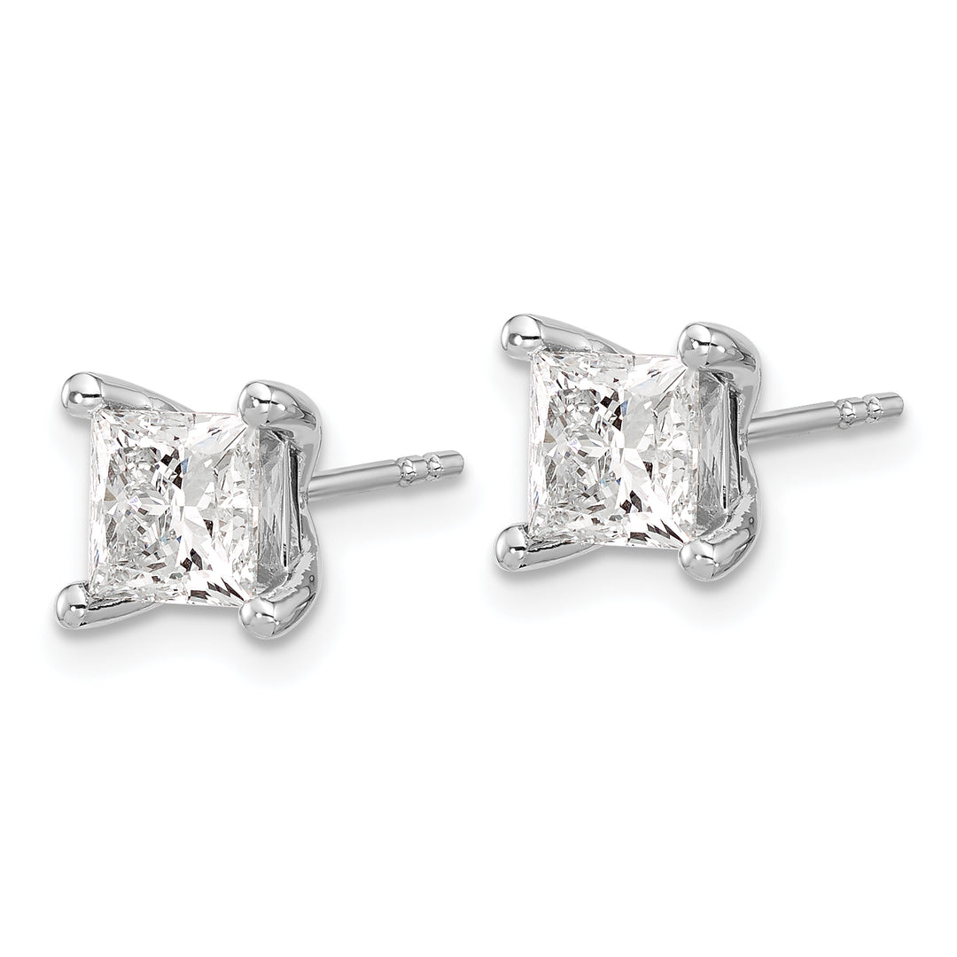 Aretes Stud de Oro Blanco de 14k con 2 Quilates de Diamantes Cultivados en Laboratorio Certificados