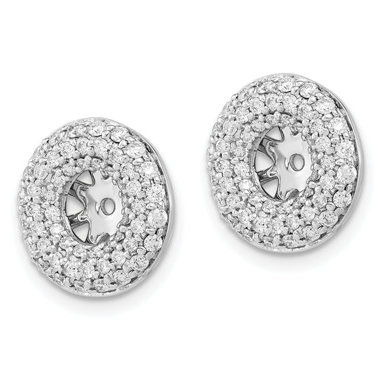 Chaquetas de Pendientes de Diamante en Oro Blanco de 14k