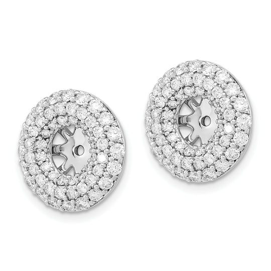 Fundas de Pendientes de Oro Blanco de 14k con Diamantes