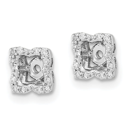 Chaquetas de Pendientes de Diamante en Oro Blanco de 14k