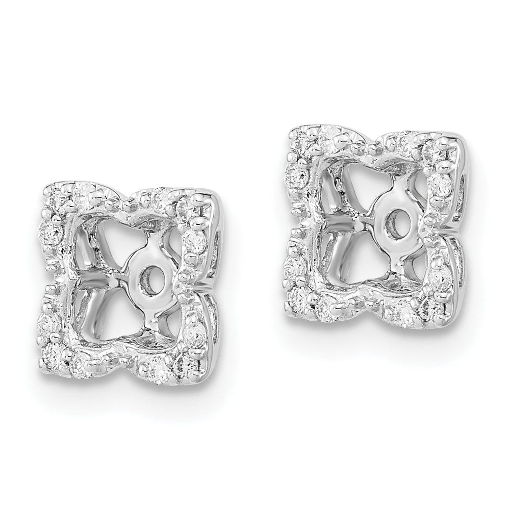 Chaquetas de Pendientes de Diamante en Oro Blanco de 14k