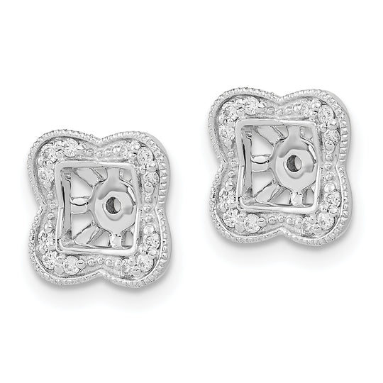 Chaquetas de Pendientes de Diamante en Oro Blanco de 14k