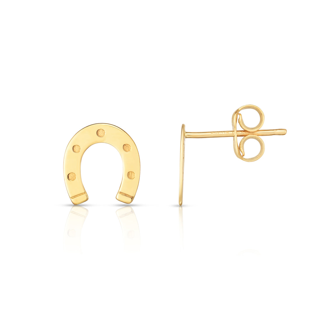 Aretes de Herradura en Oro de 14k