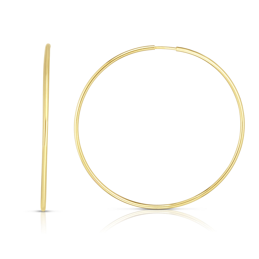 Aros sin Fin Pulidos en Oro de 14k de 1.2x35 mm