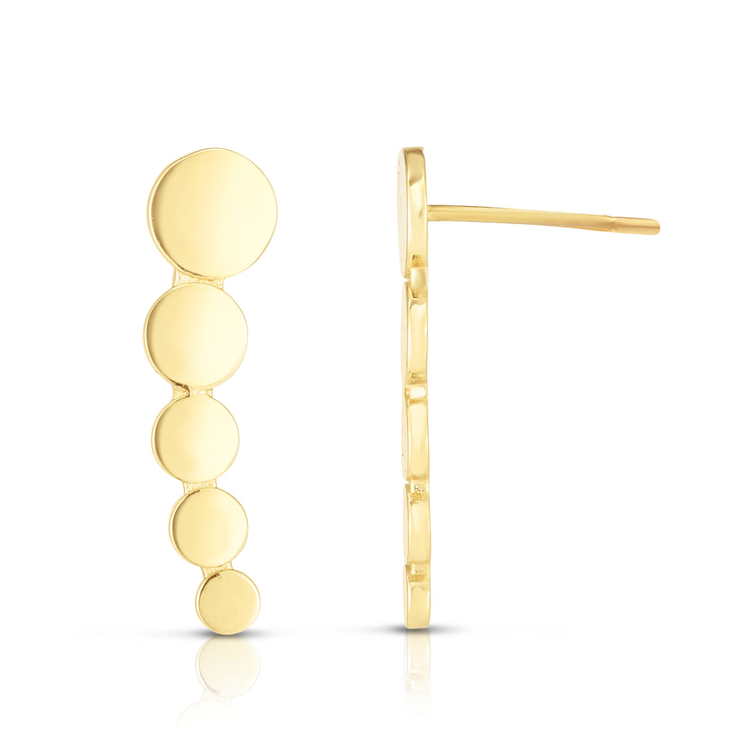 Aretes de C√≠rculos en Oro Amarillo de 14k