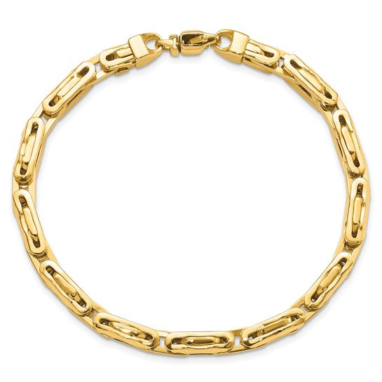 Pulsera Fancy Link Pulida de 14K