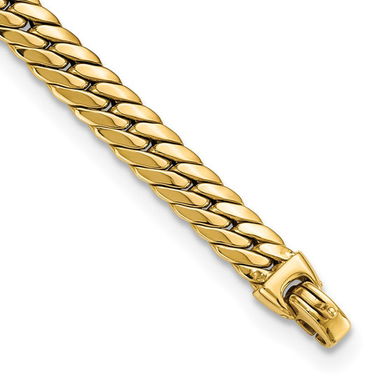 Pulsera de cadena de serpiente grande de 14 k