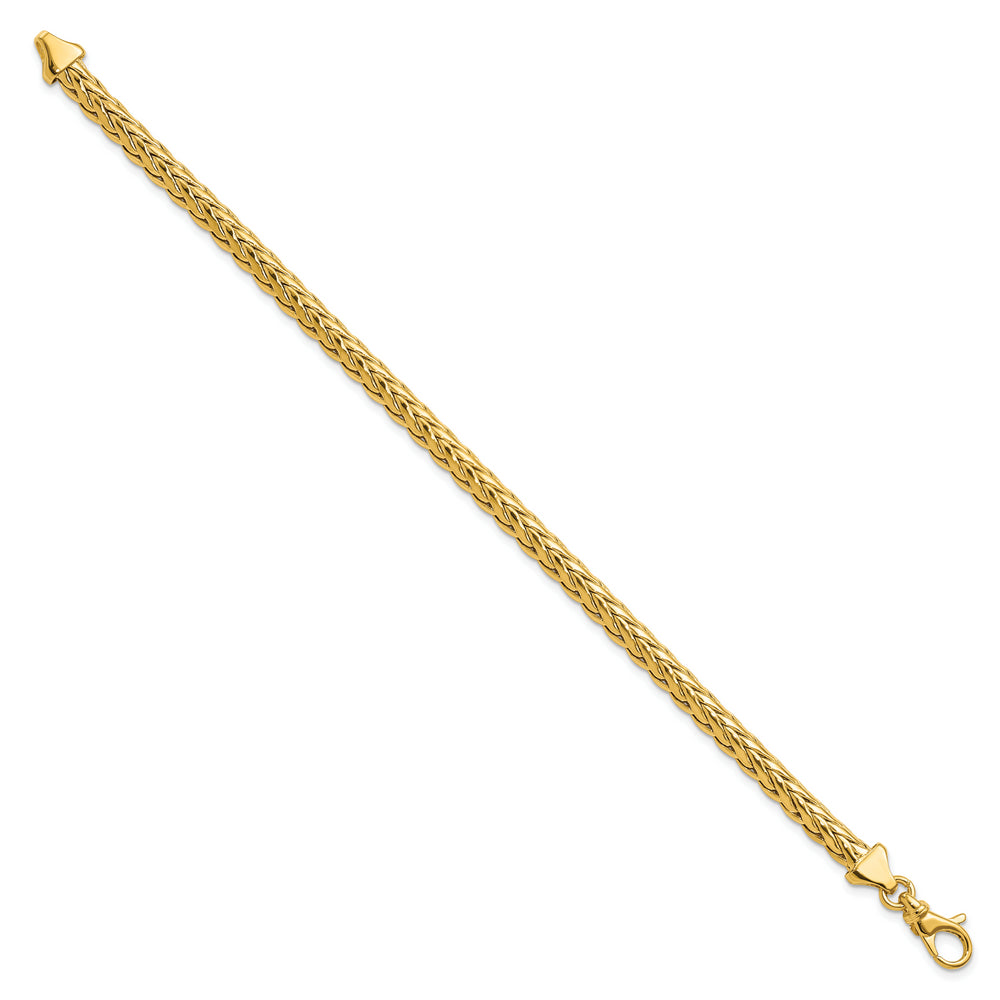 Pulsera 14K de Eslabones Elegantes Pulidos