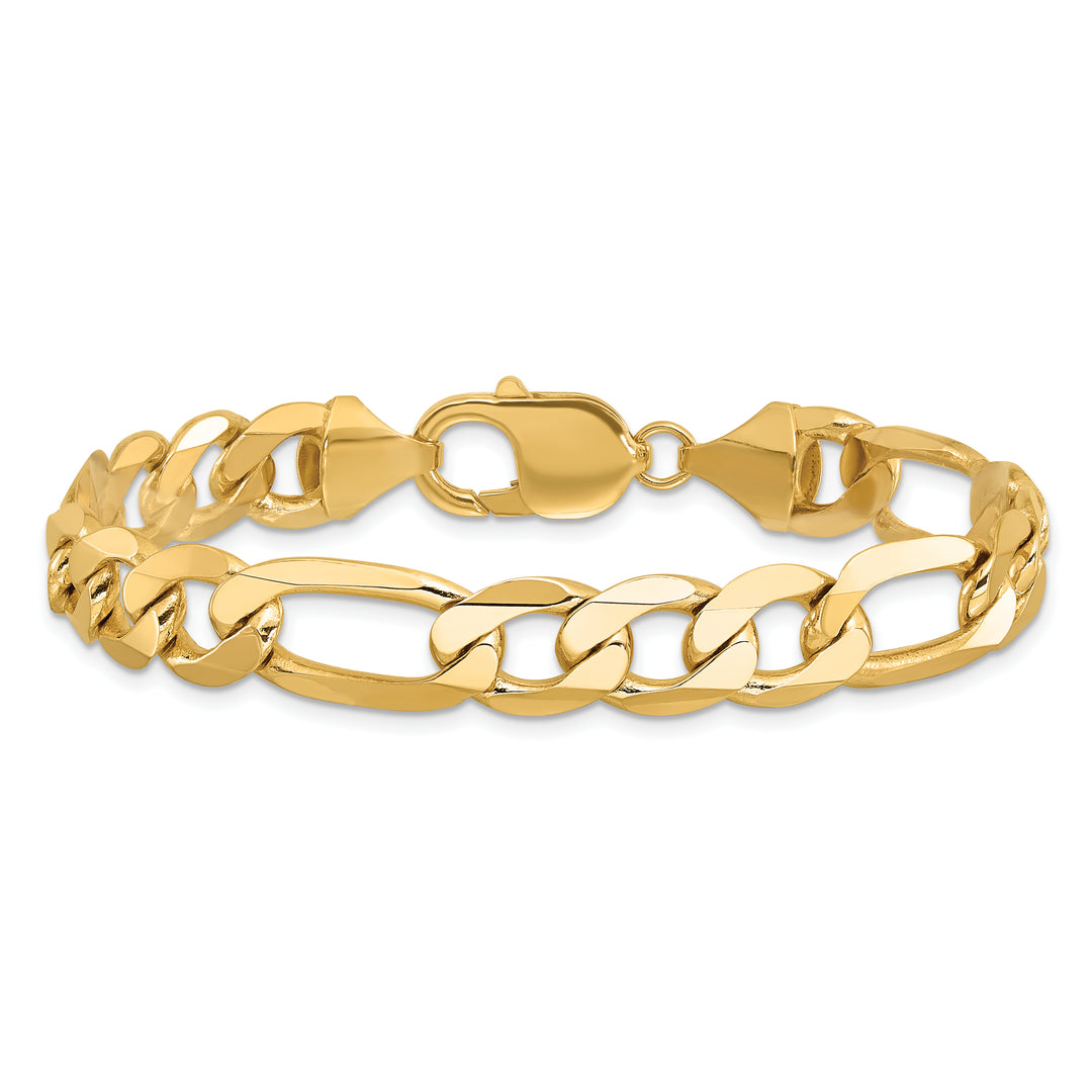 Pulsera Fígaro Plana de 14k y 10mm