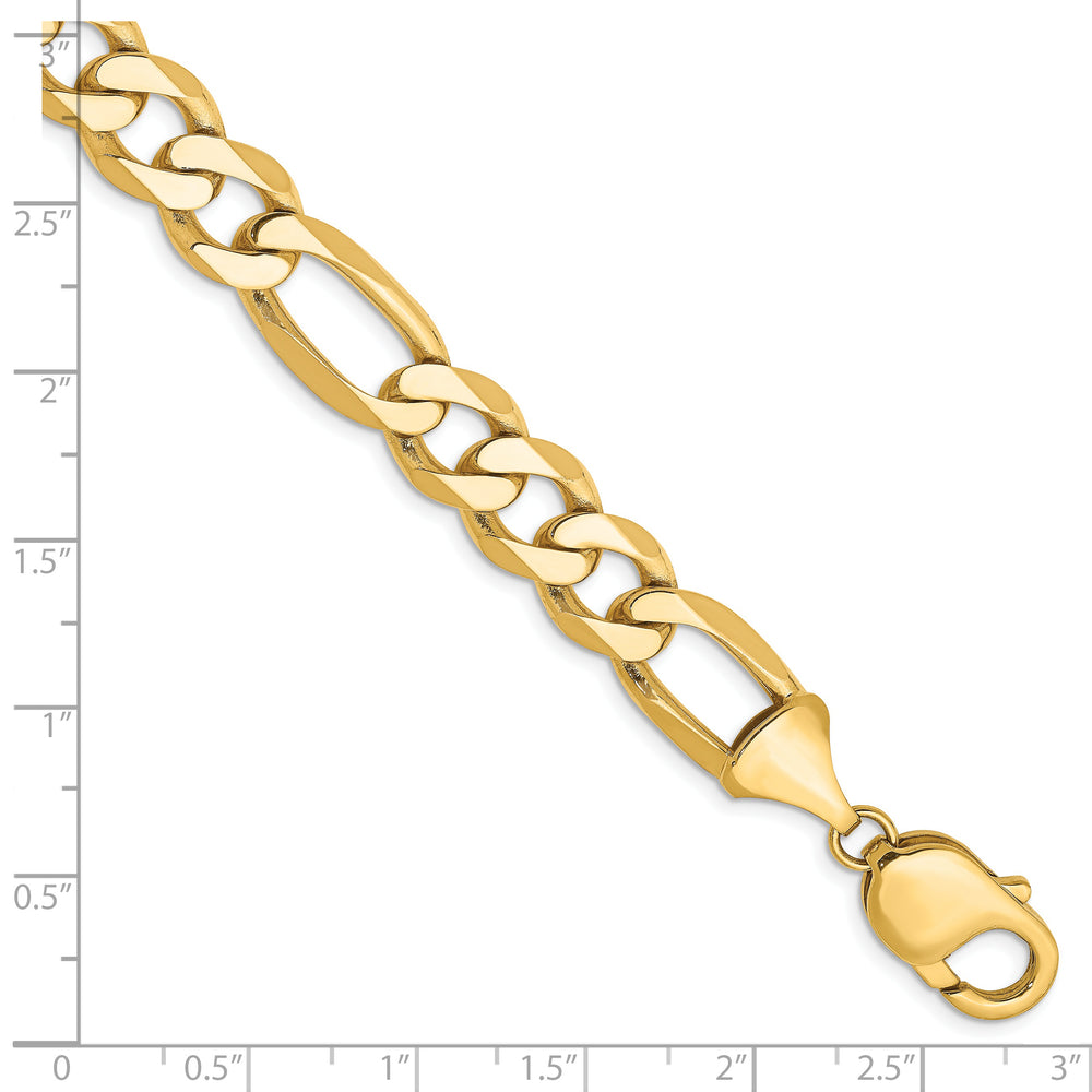 Pulsera Fígaro Plana de 14k y 10mm