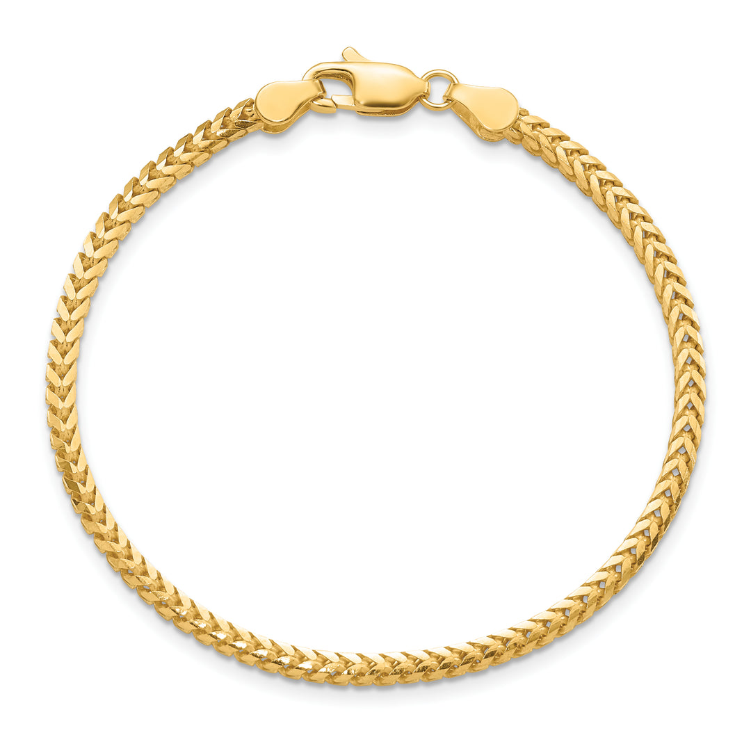 Pulsera Franco de Oro Amarillo de 14K de 8 Pulgadas y 2.5mm con Cierre de Langosta