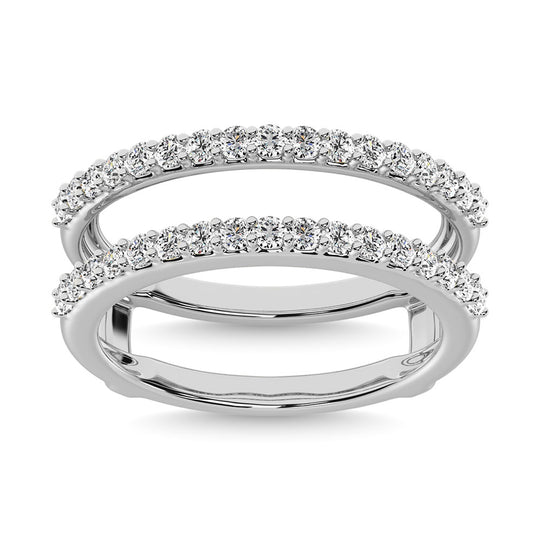 Diamante 1/2 Ct.Tw. Anillo protector en oro blanco de 14 k