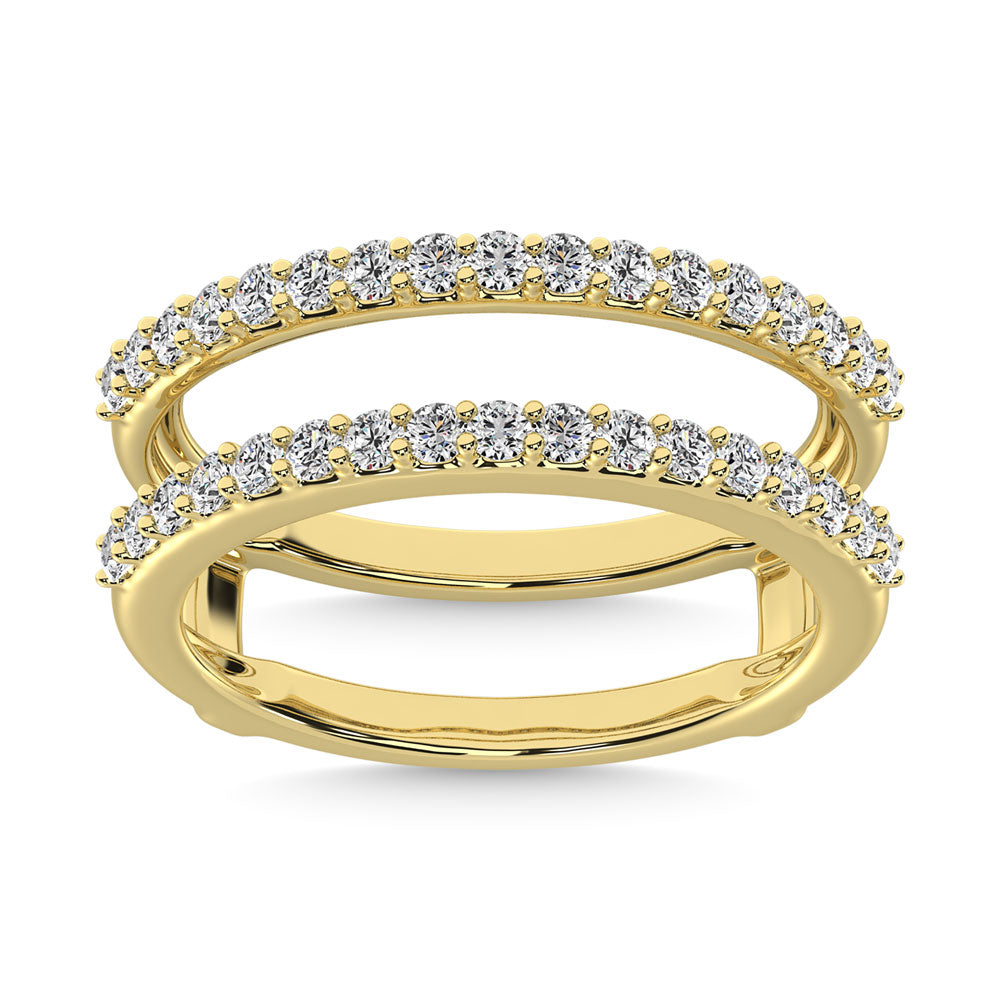 Diamante 1/4 Ct.Tw. Anillo protector en oro amarillo de 10 quilates