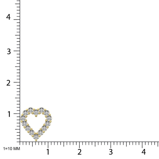 Diamante 1/2 Ct.Tw. Colgante de coraz‚àö‚â•n en oro amarillo de 14 k