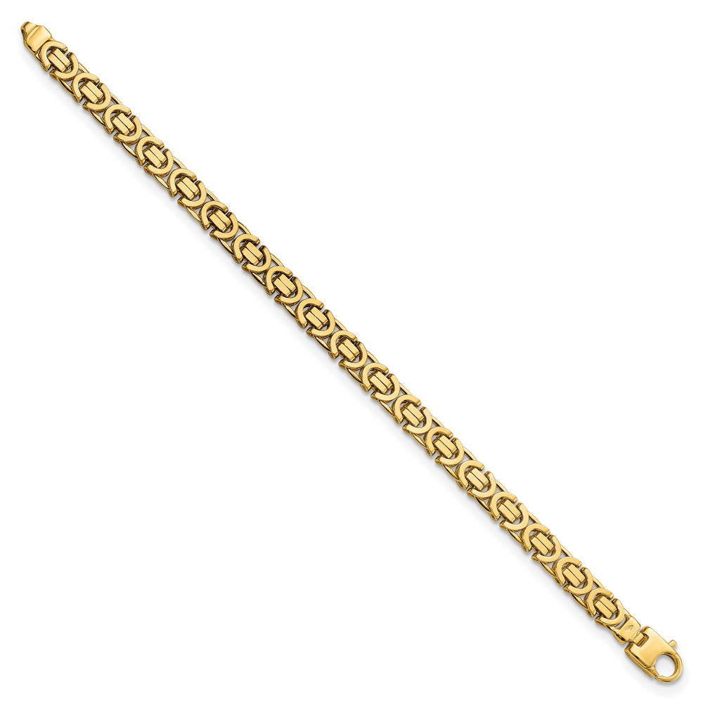 Pulsera de eslabones elegantes pulida de 14k