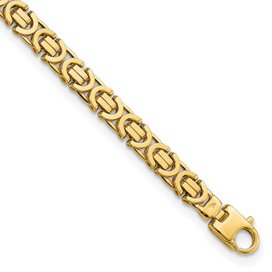 Pulsera de eslabones elegantes pulida de 14k