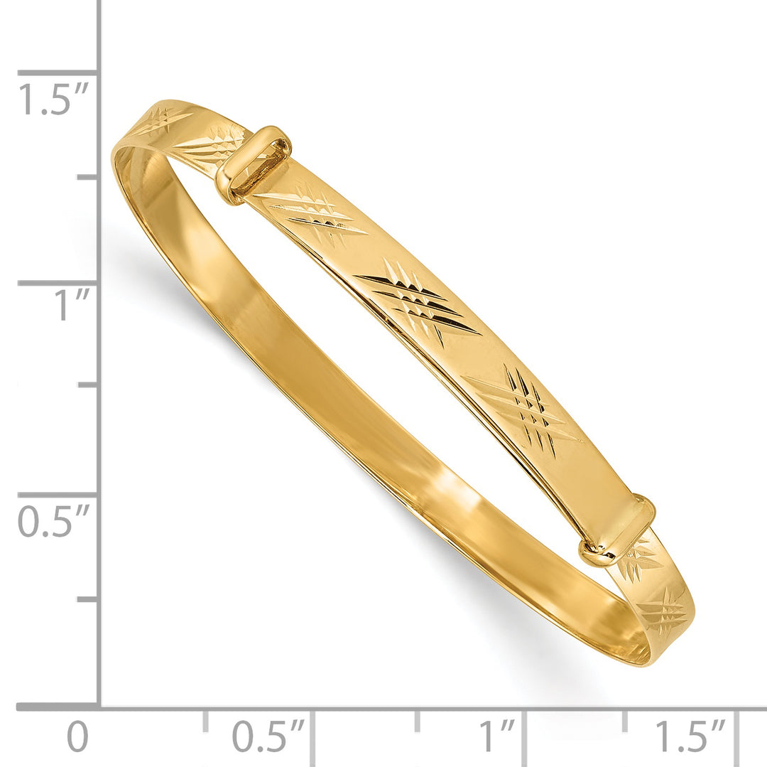 Brazalete para Bebé Expandible D/C Pulido Madi K en Oro de 14K