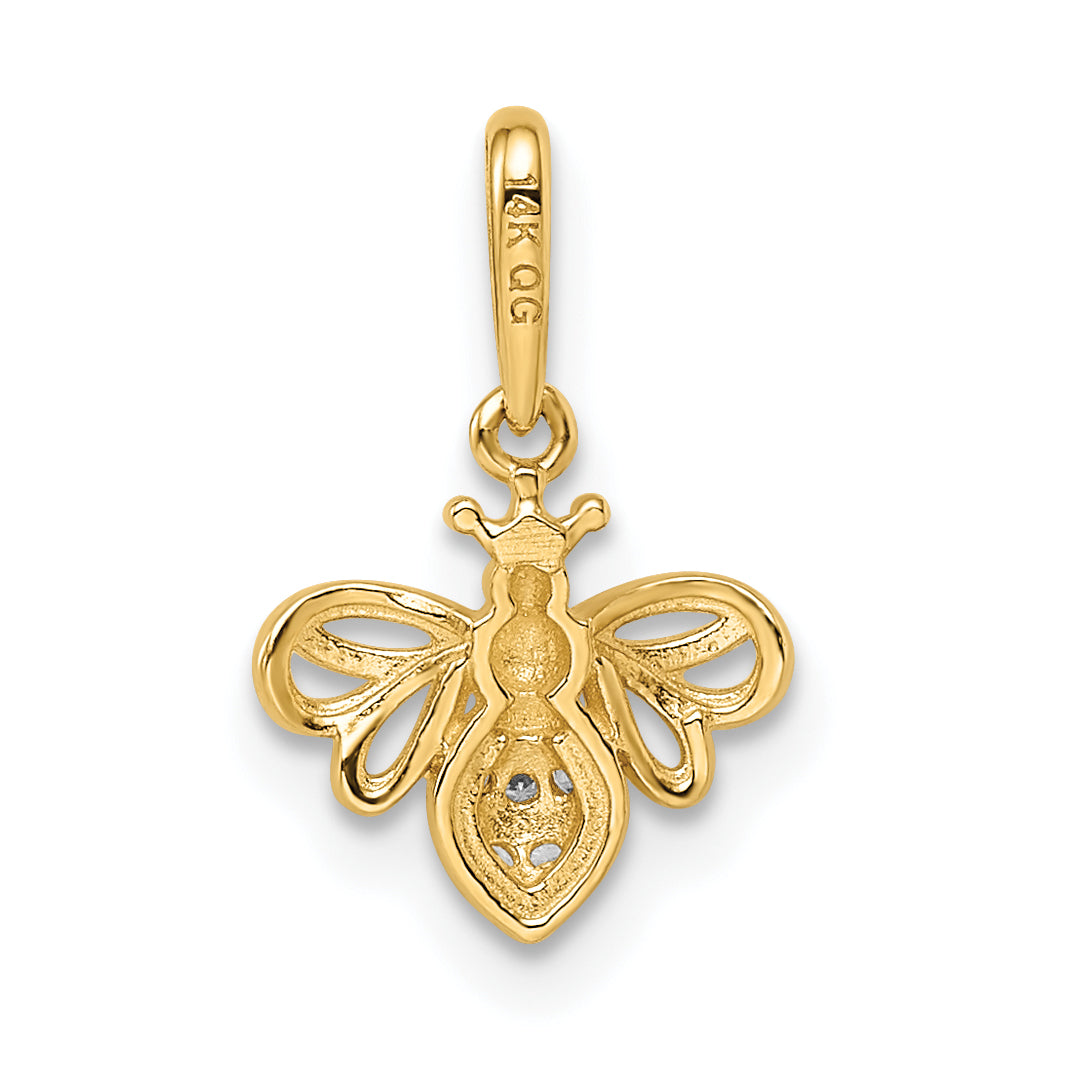 Colgante Abeja Madi K con CZ en Oro de 14k