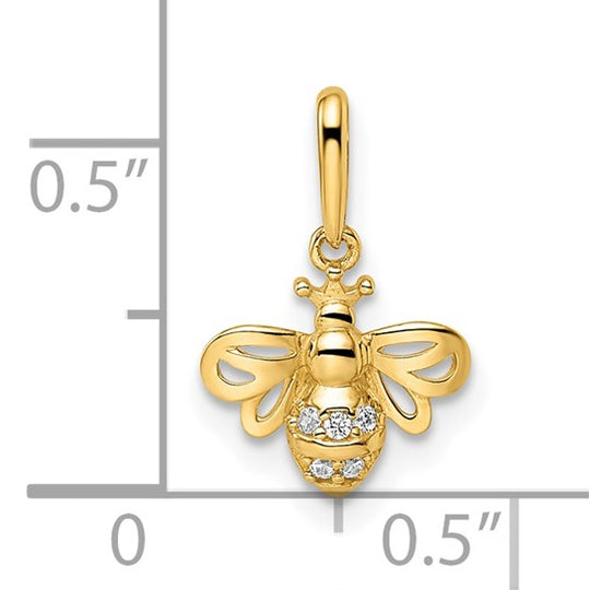 Colgante Abeja Madi K con CZ en Oro de 14k